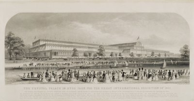 El Palacio de Cristal en Hyde Park para la Gran Exposición Internacional de 1851, pub. por Read and Co. de English School